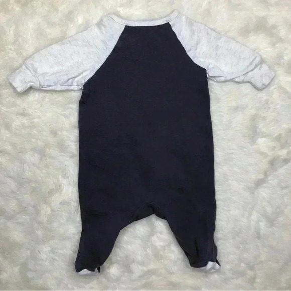 Gerber Footed Onesie Pajamas Blue & White Bear Go Explore Zippered  Size Newborn - Picture 11 of 16
